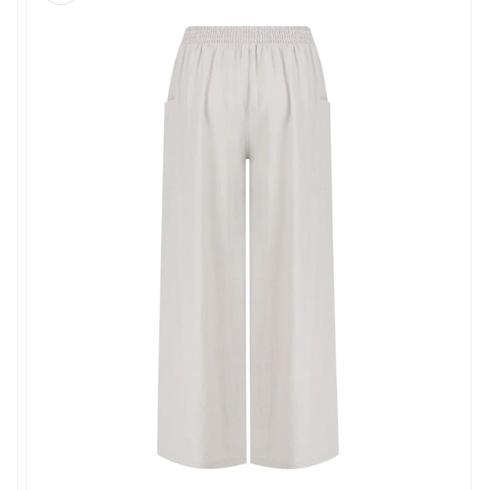 Nomad the Label Milos Linen Pants Oyster (Light Grey) - Picture 8 of 16